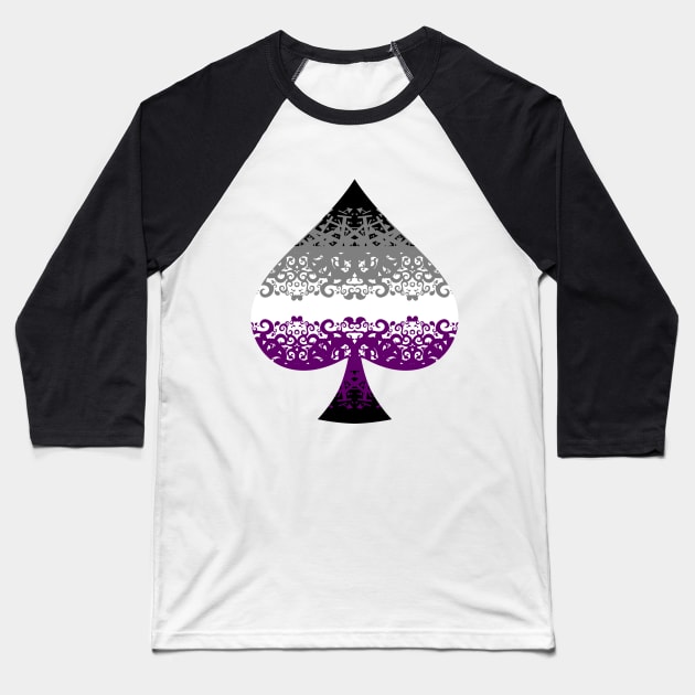 Ace of Spades Baseball T-Shirt by Abbilaura